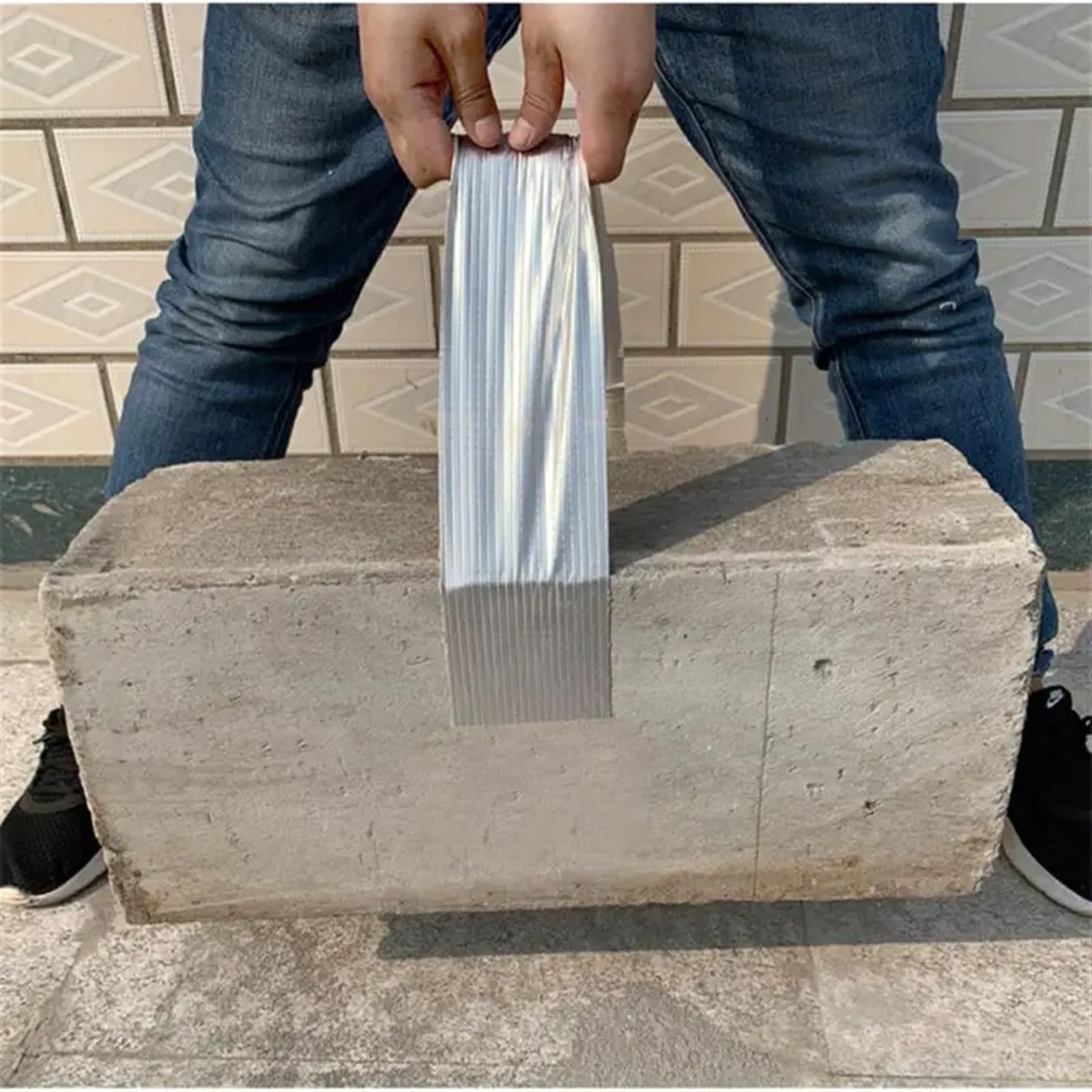 Cinta Butilo Impermeable Cinta adhesiva de reparación a prueba agua, cinta a fugas for conductos techo y grietas pared, pegatina butilo papel aluminio resistente a altas temperaturas | 15CMX5M