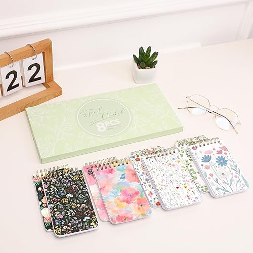 Miniatura 3 de SKYDUE Small NotebooksPocket Notepads with Aesthetic Covers, Mini Spiral Notebook with Lined Pages Nursing School Essentials, Set Of 8