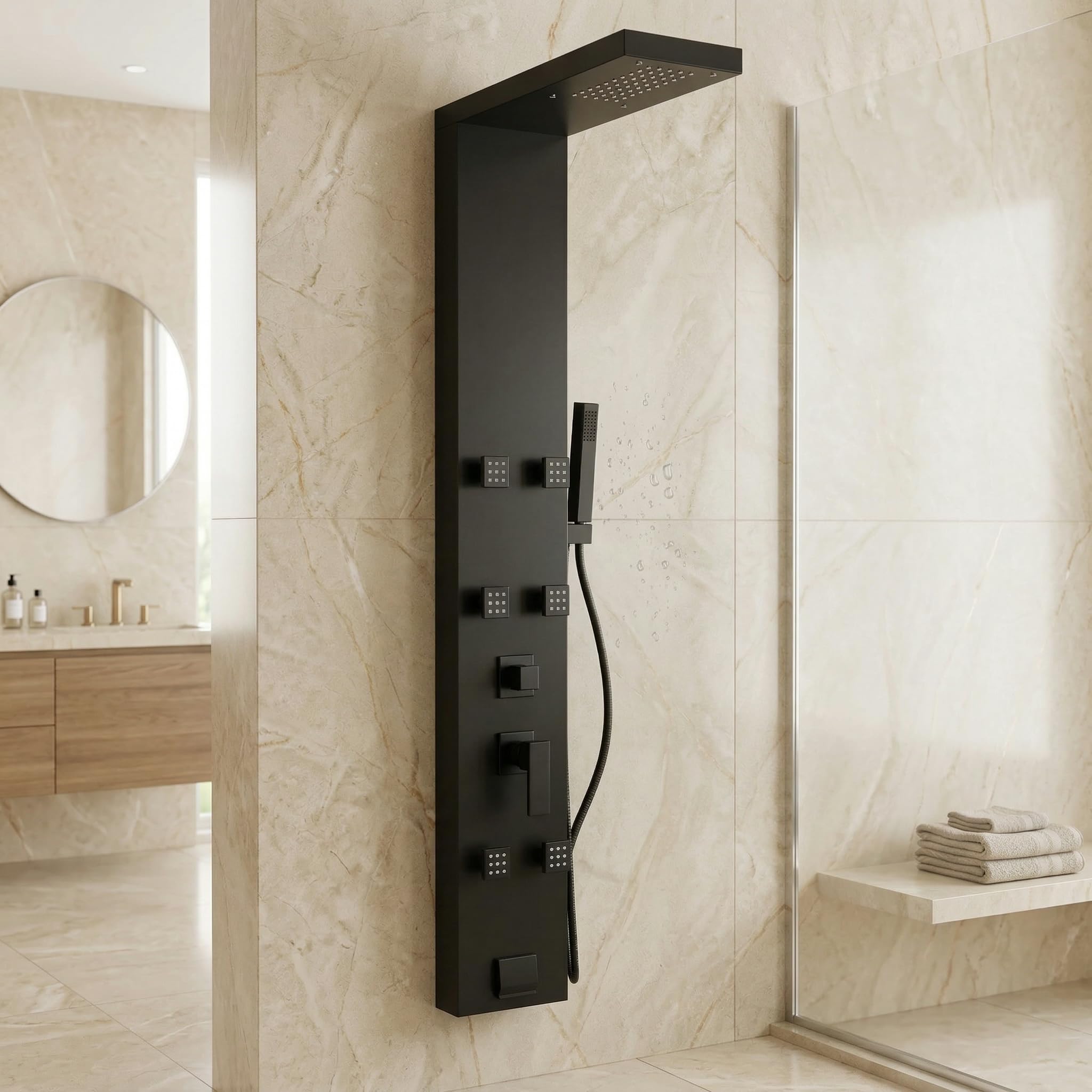 InArt 8-in-1 Shower System - LED Rainfall Shower -11 InArt 8-in-1 Shower System - LED Rainfall Shower -11