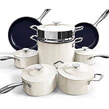 Nuwave Lux 13pc kovan&aacute; ľahk&aacute; sada riadu PFAS Free, Zdrav&yacute; G10 Duralon Keramick&yacute; n&aacute;ter, Ultra Non-Stick, Stay-Cool Handles, Pracuje na v&scaron;etk&yacute;ch kuch&aacute;roch a indukčn&yacute;ch pripraveniach