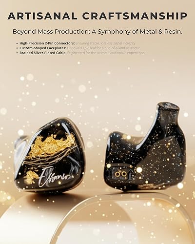 Miniatura 3 de Essonio ES-C19 - Monitores intrauditivos, 5 Knowles BA Drivers IEMs con cable, auriculares audiófilos con cancelación de ruido, monitor vocal de