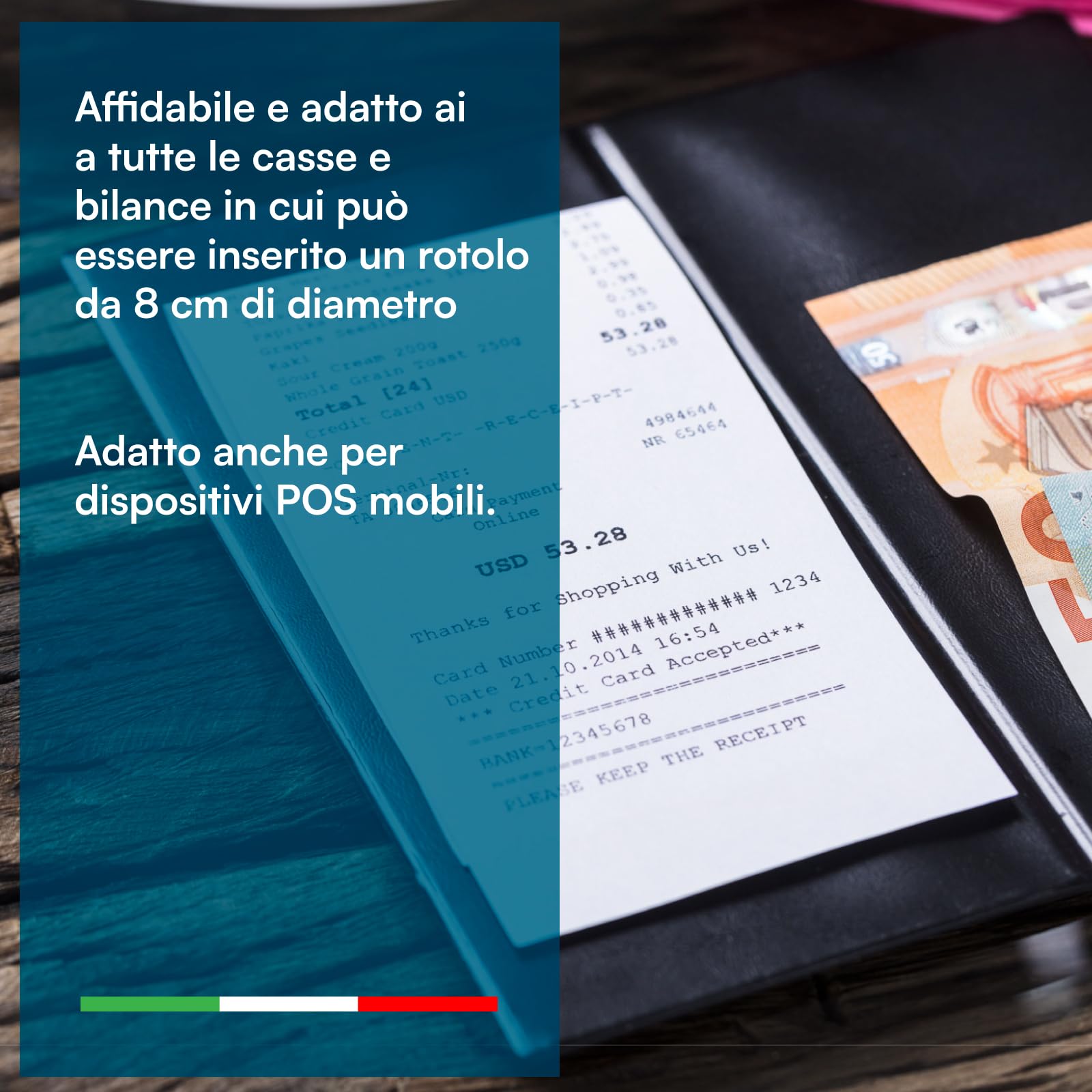 VIRSUS 50 Rotoli Carta Termica 80x80 Per Registratori Di Cassa - Omologati Fiscale - Foto 5