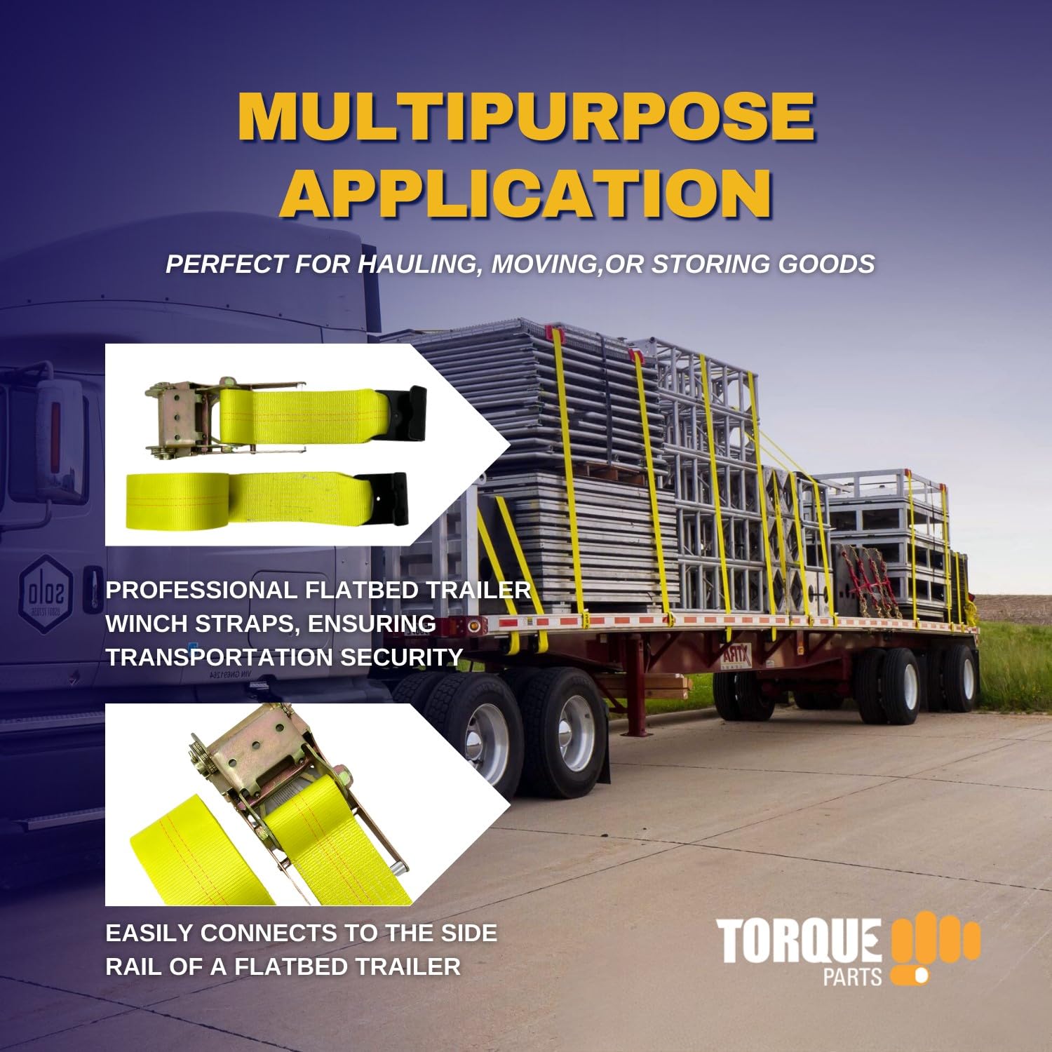 Torque Heavy Duty Straps Winch/Ratchet
