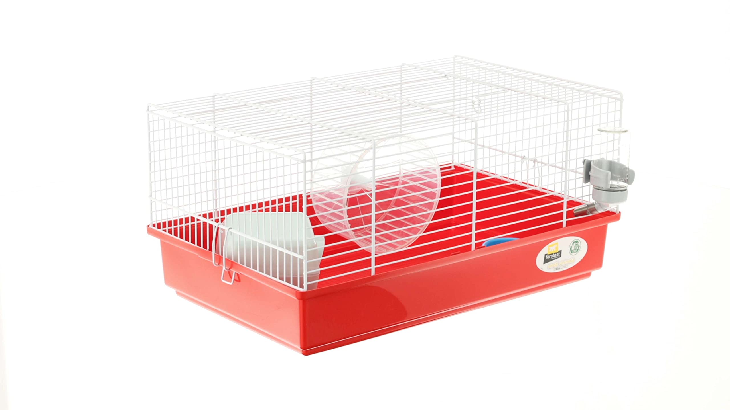 Ferplast Cage pour Hamsters Petits Rongeurs CRICETI 9,Cage Hamster en Plastique, Accessoires Inclus: Roue Hamster, Biberon, Maison Hamster, Mangeoire 46 x 29,5 x h 23 cm.