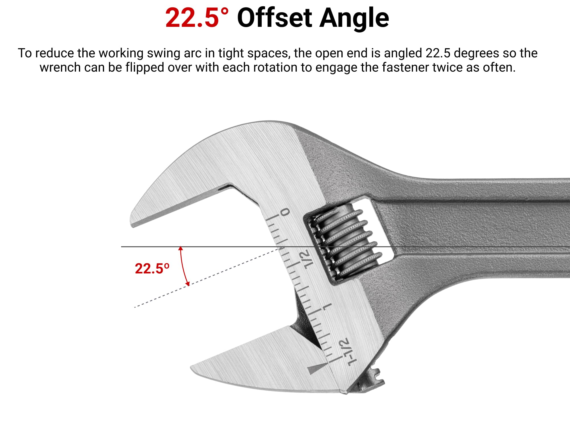 TEKTON Clé à molette de 9 po (capacité de la mâchoire de 3,8 cm) | WSA04222
