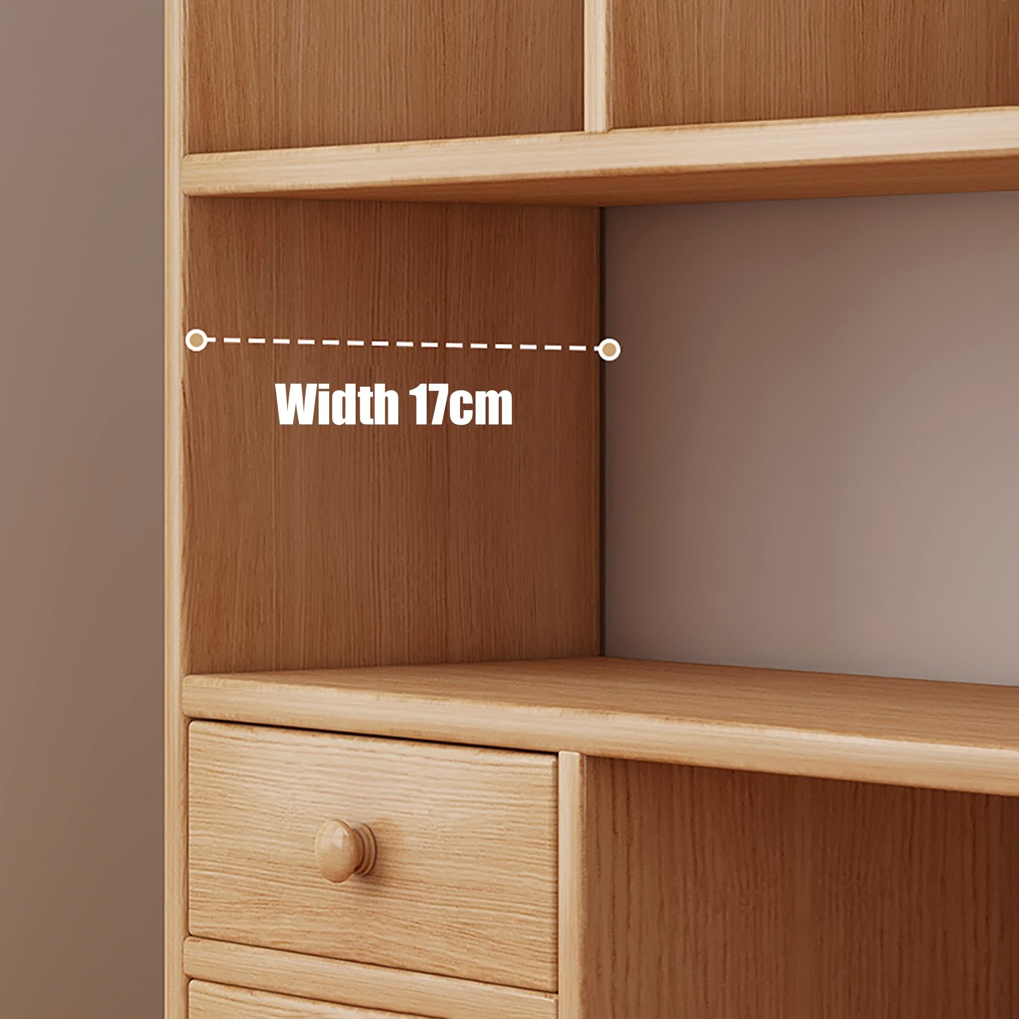 Estantería de escritorio de madera – Solo estante de escritorio superior estantes de oficina y estante de almacenamiento para el hogar dormitorio y suministros de oficina nizer encimera sobre