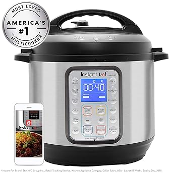 Instant Pot Smart Wifi 6 Quart Multi-use Electric Pressure, Slow, Rice Cooker, Yogurt, Cake Maker, Sauté, Steamer and...