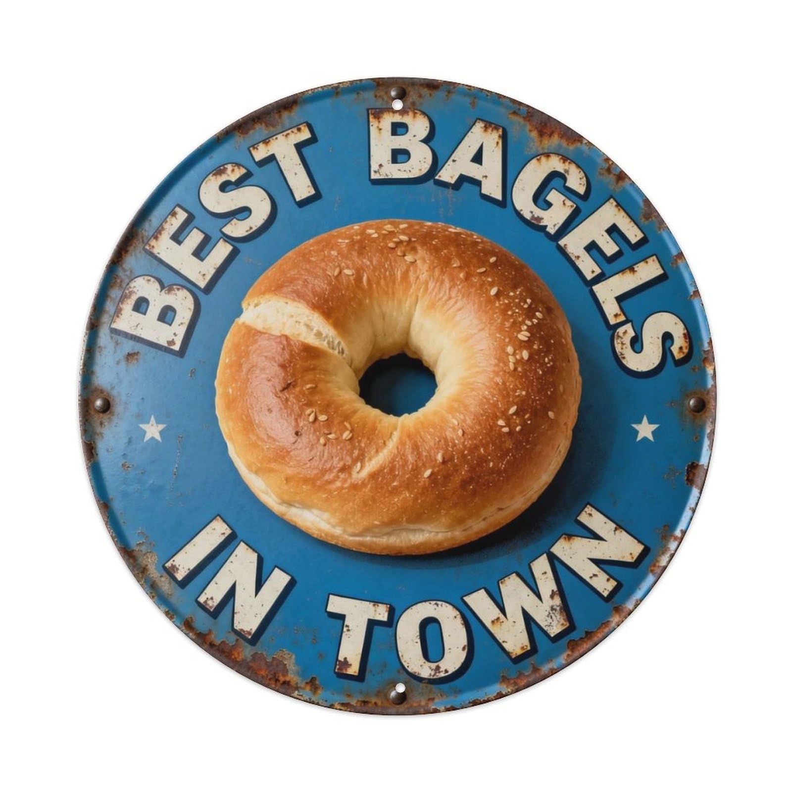 Best Bagels Metal Tin Sign Plaque