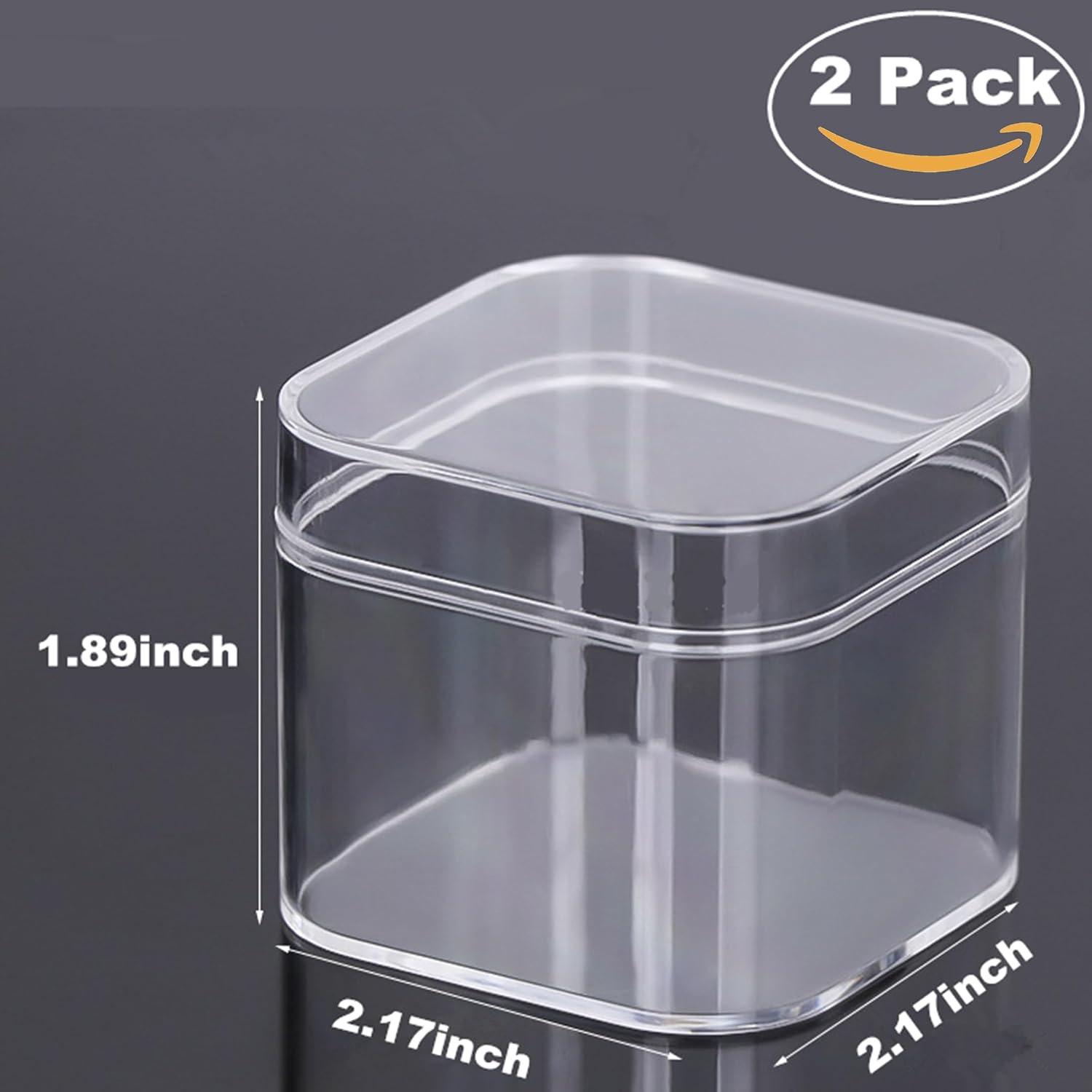 KissYou Small Acrylic Box Clear Display Box with Lid Acrylic Storage Organize Container Graduation Wedding Birthday Candy Boxes Party Decoration image 2