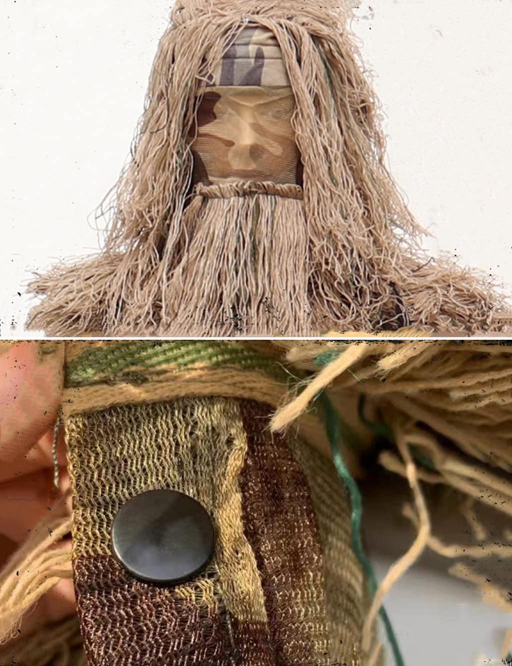 Wald Ghillie Suit, Ghillie Tarnanzug, Woodland Camouflage Suit für Jagd Verdeckt für Militär, Paintball, Airsoft, Wildlife-Fotografie