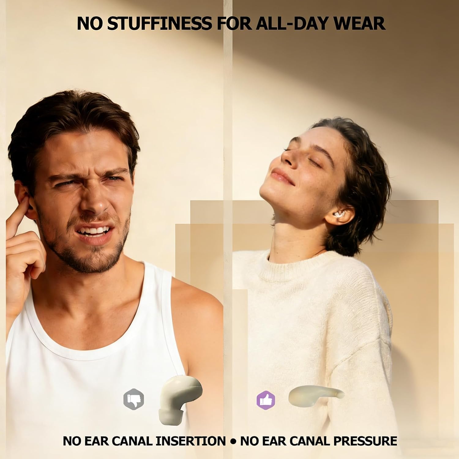 Xmenha Extra Small Mini Invisible Earbuds Wireless Bluetooth Small Invisible Ear Buds Smallest Headphones Tiny Micro Discreet Hidden Earbuds for Work Side Sleeper