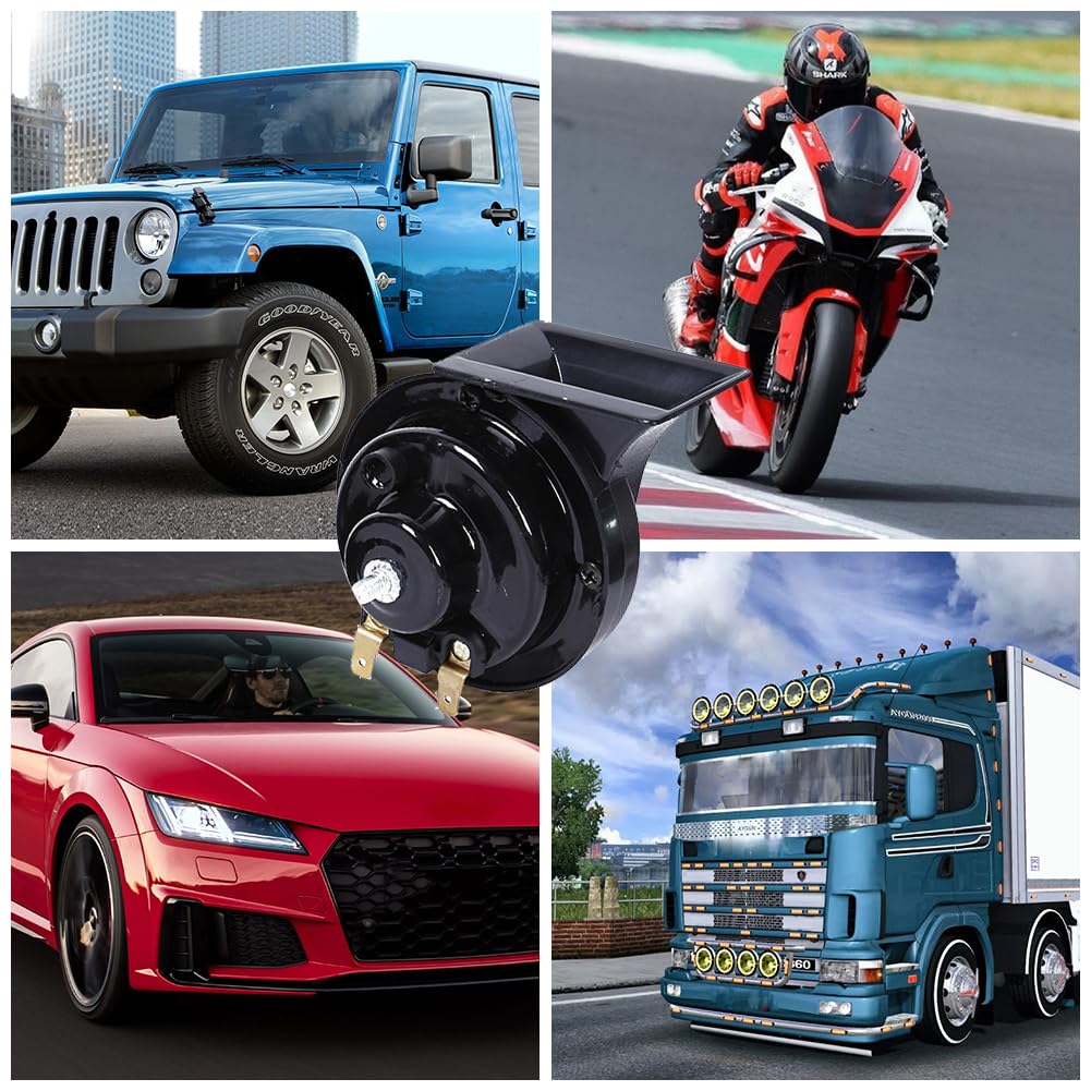 Clacson Per Moto 12V - Tromba Lumaca Potente 115dB Per Sicurezza Stradale - Foto 5