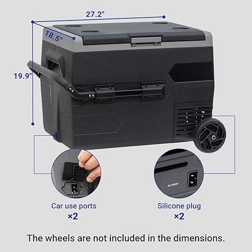 Miniatura 3 de Techomey Refrigeradorcongelador portátil de 65L, refrigerador de automóvil de 12 voltios, compresor de enfriamiento rápido de -4   68 , CC 12 V24 V,