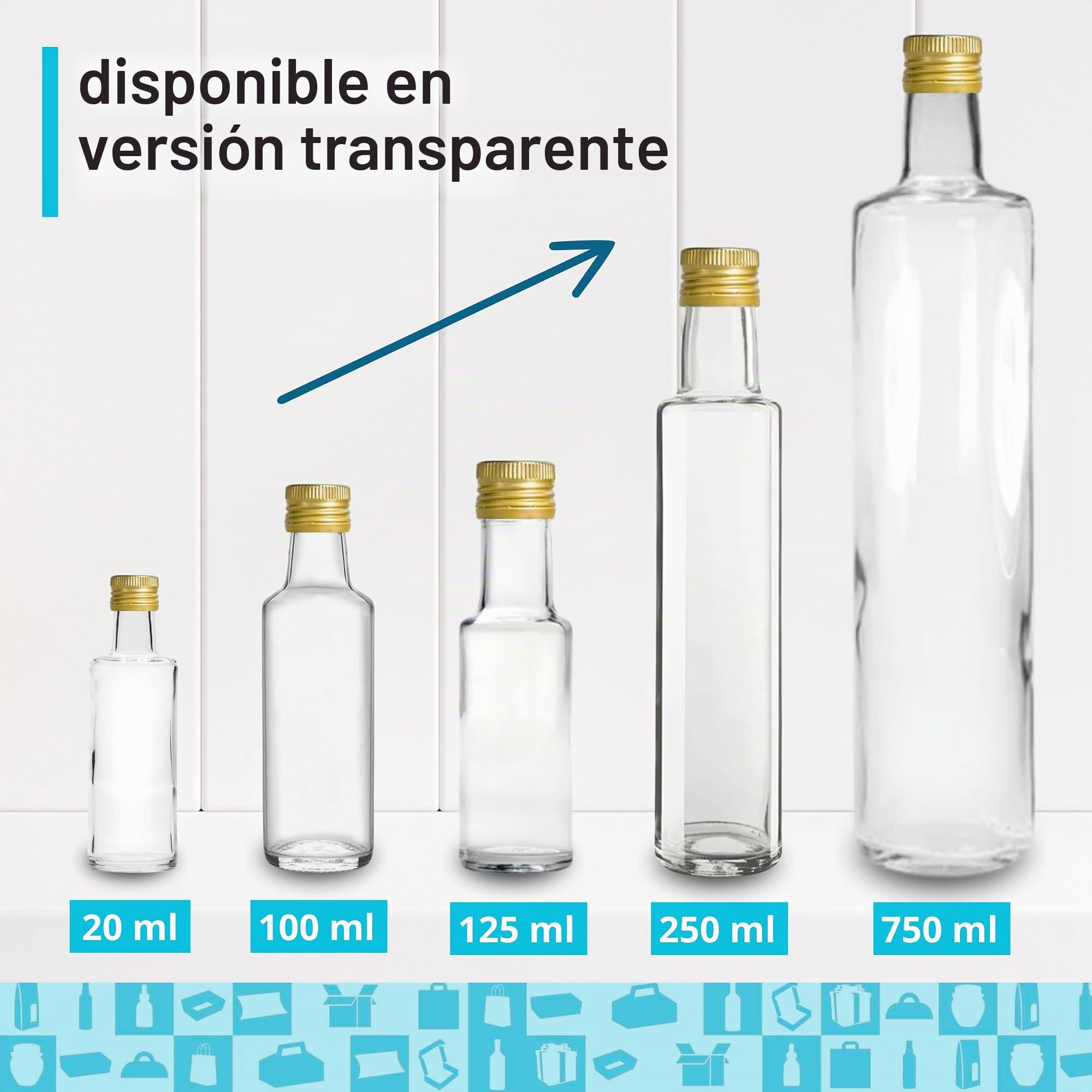 Espirito Rebelde Pack 20 Botellas de Cristal Oscuro 500 ml Línea Lotus con Tapas Metálicas – Aceite, Vinagre, Licores y Zumos | Botella Reutilizable