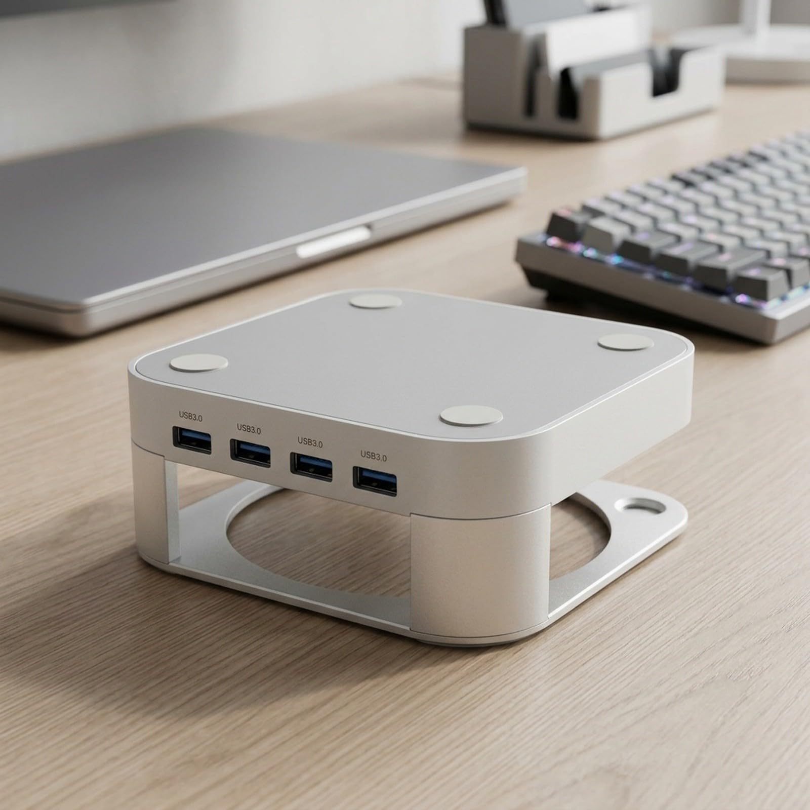 Estación base USB 3.0 para Mac, ahorra espacio, 12 cm, USB 3.0