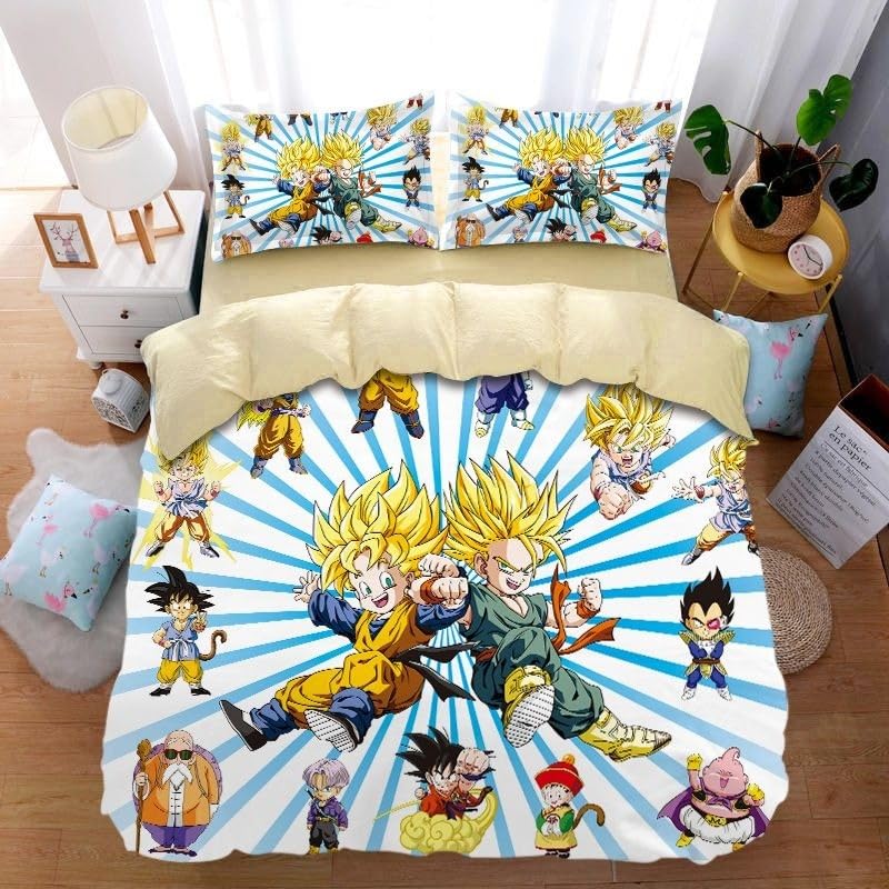Amazon.co.jp: 二次元寝具 ドラゴンボール 周辺 学生寮純綿3点セット