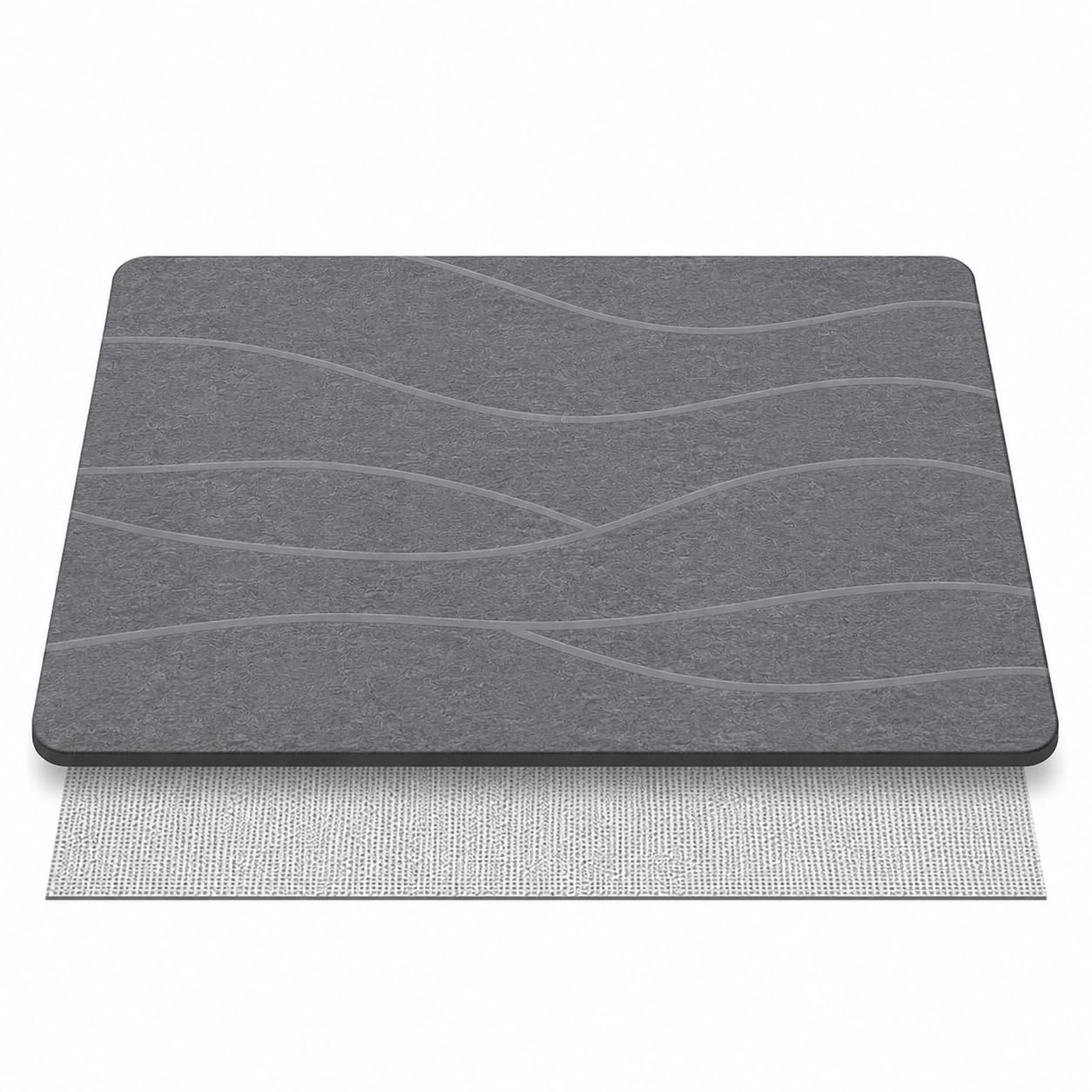 DAWNTREES 80x50 cm Stone Bath Mat, Diatomaceous Earth Shower Mat, Ultra Absorbent, Fast Drying, Non-Slip Bathroom Floor Mat for Kitchen & Bath