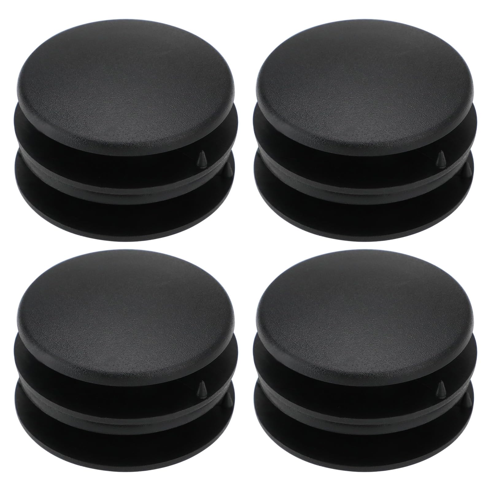 ECSiNG 4 Sets Car Dual Layer Carpet Clips 42mm Carpet Retainer Anti-Slip Buckle Black Plastic Round Floor Mats Buckle Plastic Car Floor Mats Fixing Clips