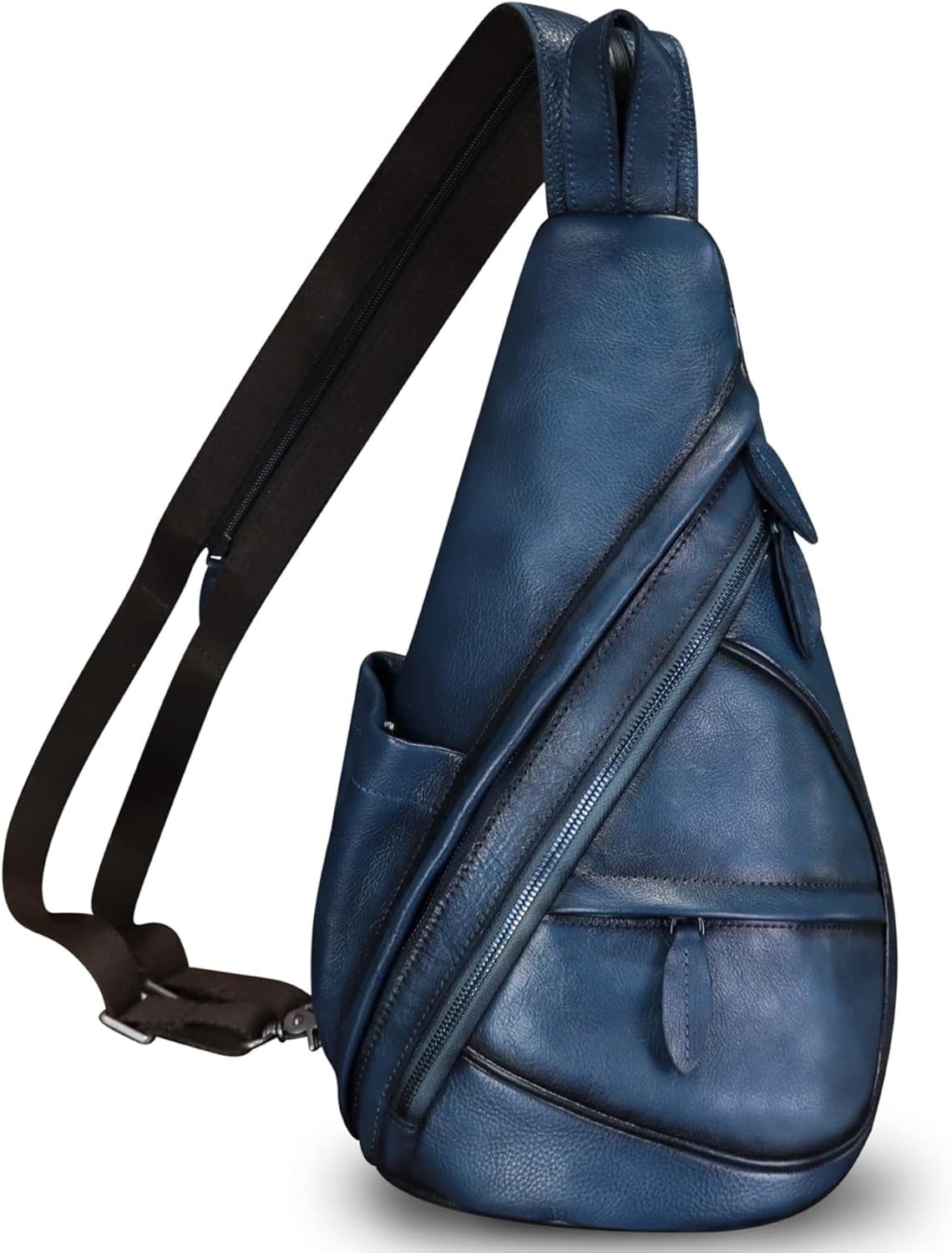 Genuine Leather Sling Bag for Men and Women Leather Sling Backpack Purses Chest Bag...