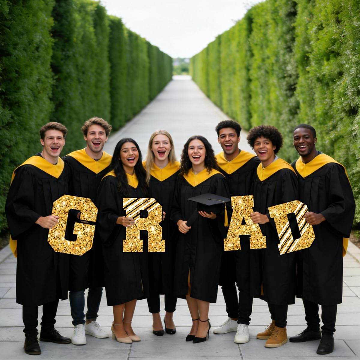 14 PCS Class of 2026 Graduation Yard Signs with Stakes, Large Graduation Lawn Signs Decorations Outdoor, Grad Party Yard Decor for Garden Lawn School