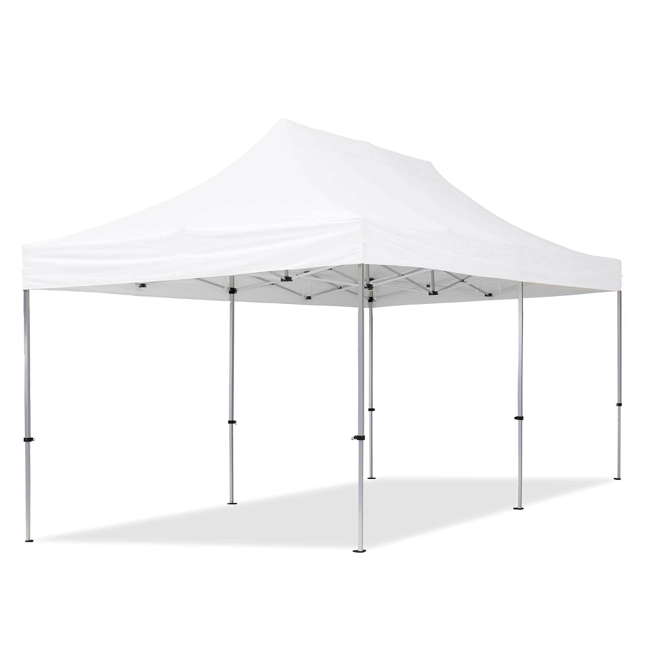 TOOLPORT Faltpavillon Faltzelt Pavillon 3x6m - 2 Seitenteile Aluminium 32mm Partyzelt 700N weiß