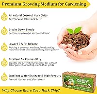 Vista 17 de Riare Paquete de 2 sustratos de chips de coco para plantas, 2.2 libras, ladrillo de cáscara de coco 100% orgánico con baja EC y pH equilibrado