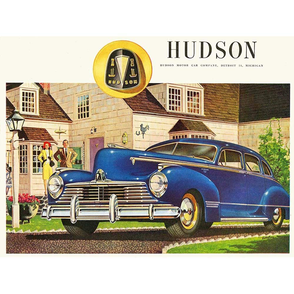 Wee Blue Coo Advert Car Automobile Classic Hudson Luxury Art Print Poster Wall Decor 12X16 Inch