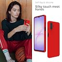 YATWIN Silicone Case for Samsung Galaxy A07 4G, Soft-Touch, Shockproof, DustProof, Antiskid Phone Cover for Samsung Galaxy A07 4G - Red gallery image