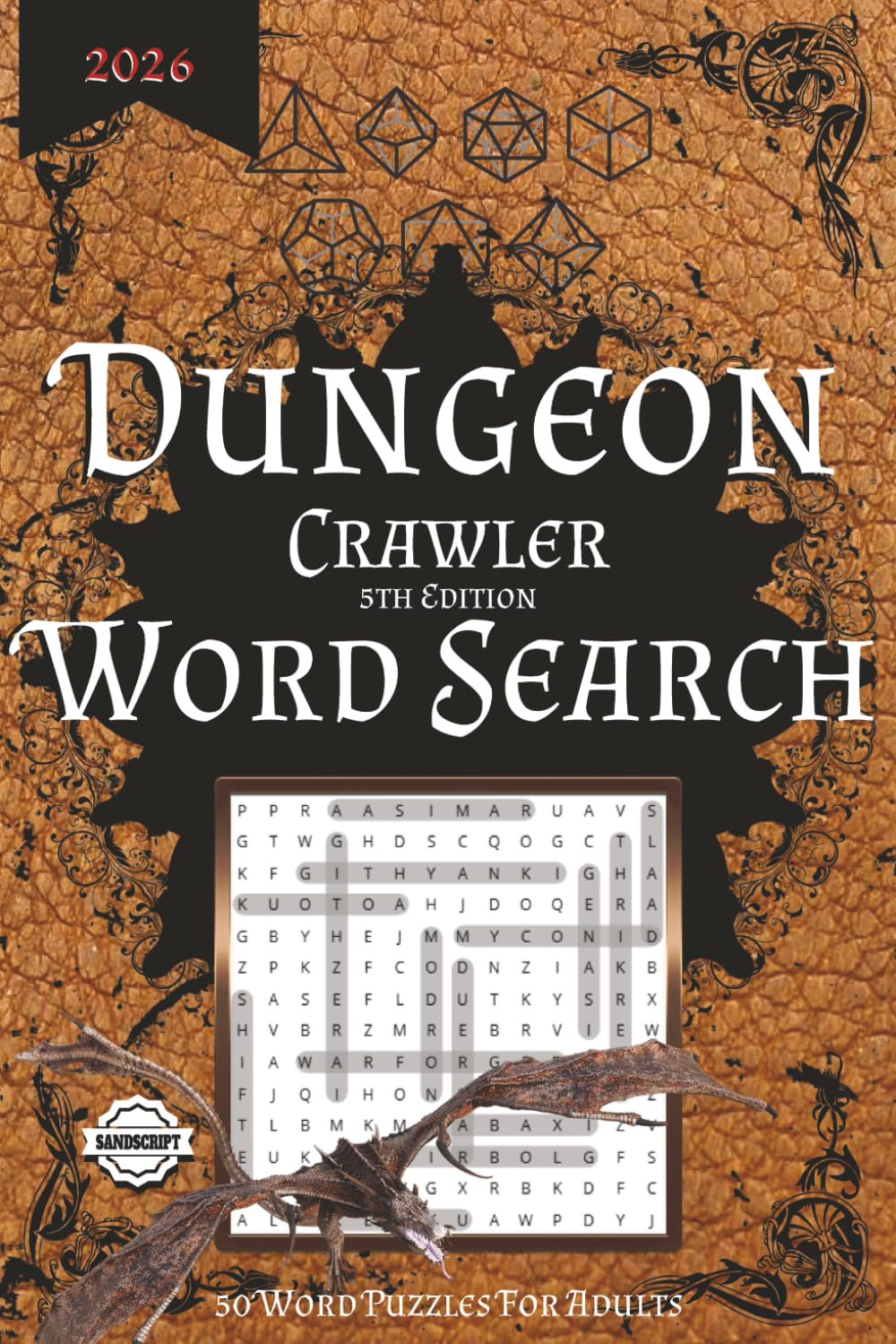 Dungeon Crawler Fantasy Word Search For RPG Enthusiasts: 50 Puzzles W/ Solutions, 5th Edition, Table Top Role Playing Game, 6" X 9"