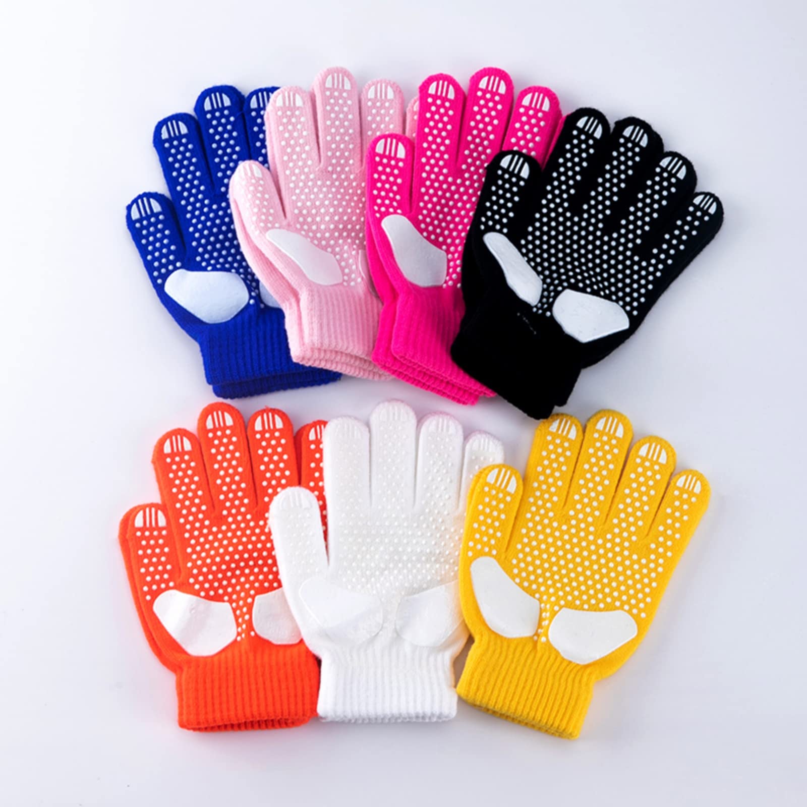 Hotfiary Gants de Patinage Artistique pour Enfants Girls Anti Slip Gants de Patinage sur Glace avec Gants Thermiques en Strass pour Cadeau