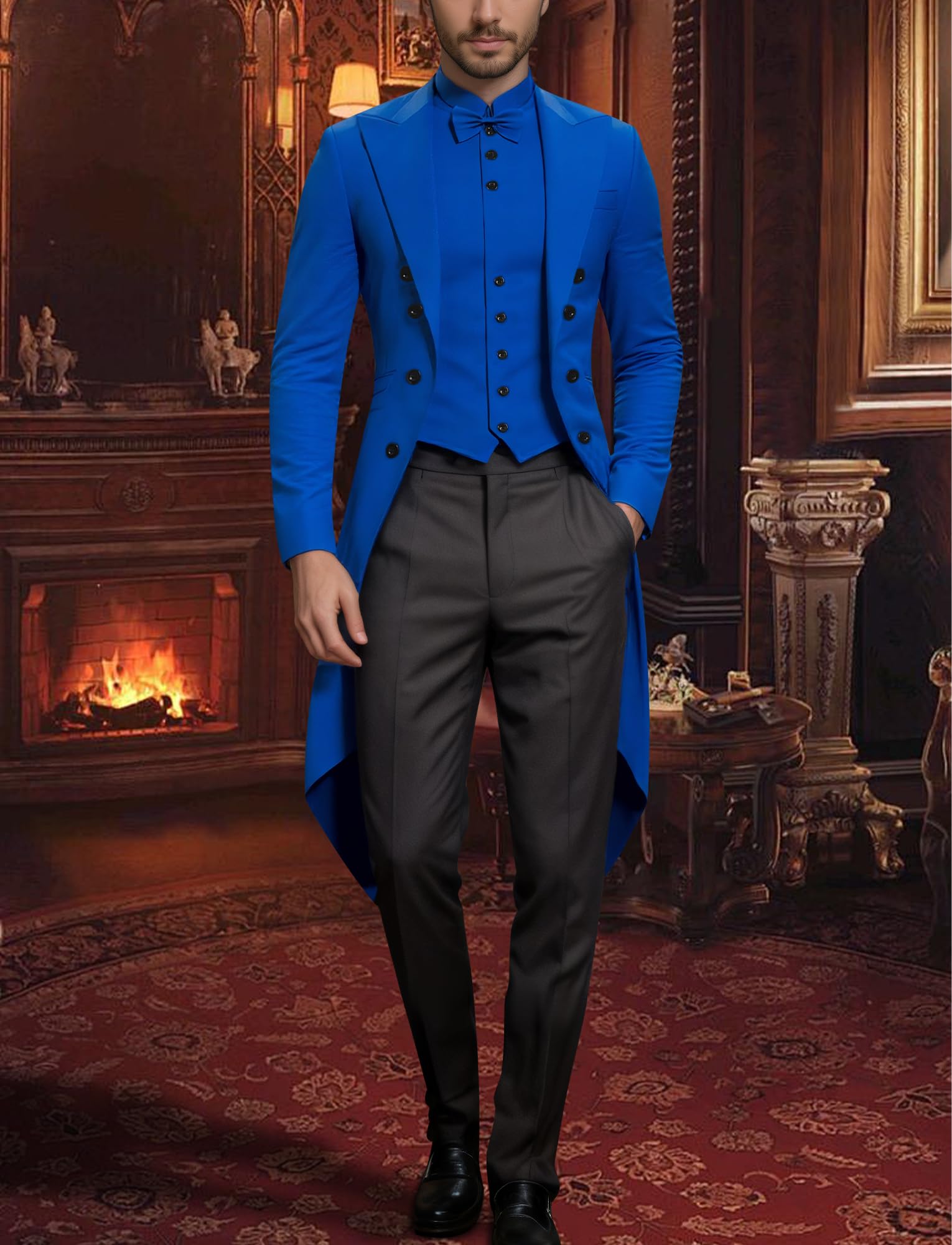 Maeau Steampunk-Jacke für Herren, Frack, Mittelalter