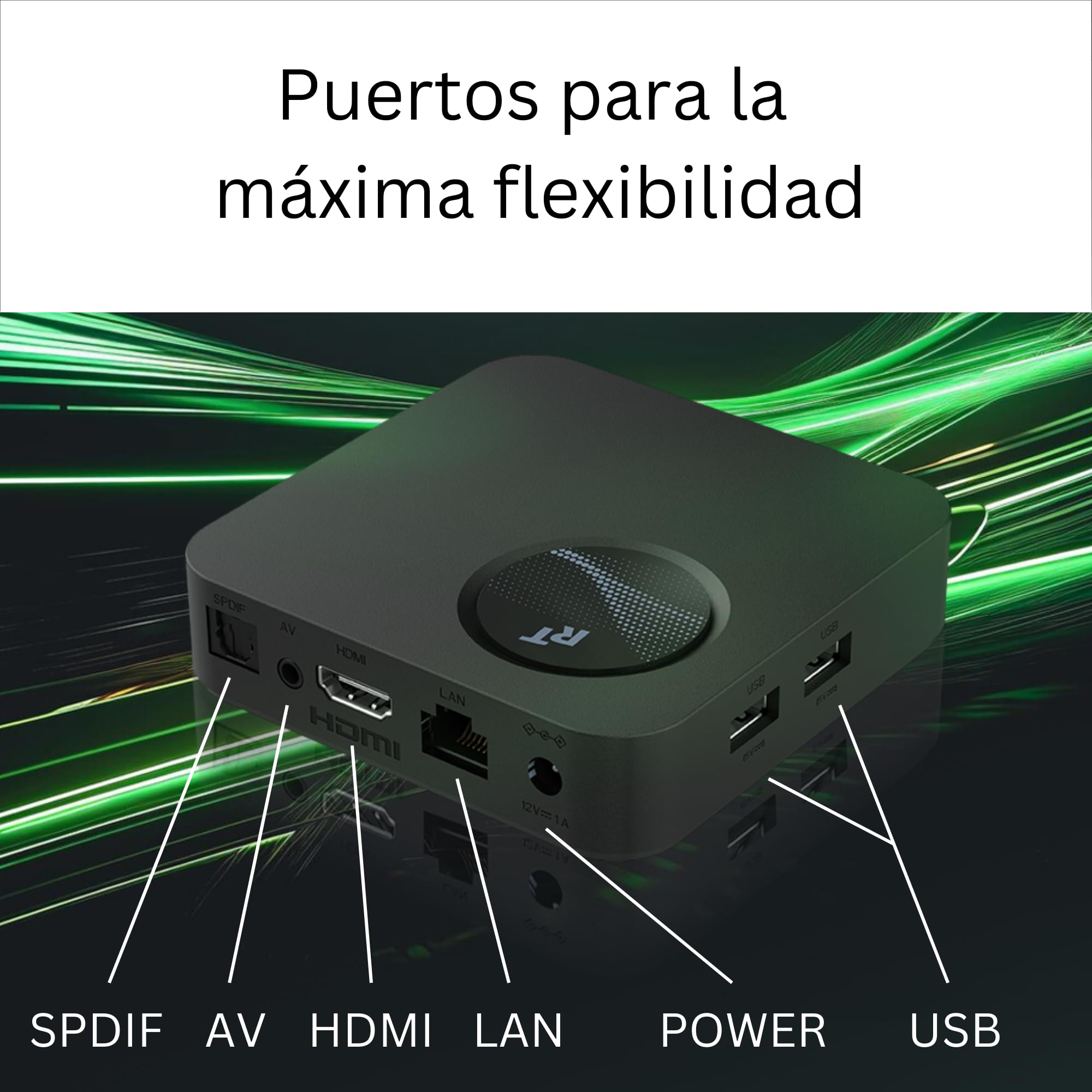 GX1 Box TV 4K - Google TV 14 [4GB RAM, 32GB ROM] Reproductor Multimedia Smart TV, Soporta Netflix y Prime en 4K, AI-Upscaling, HDR10+, WiFi 6, LAN
