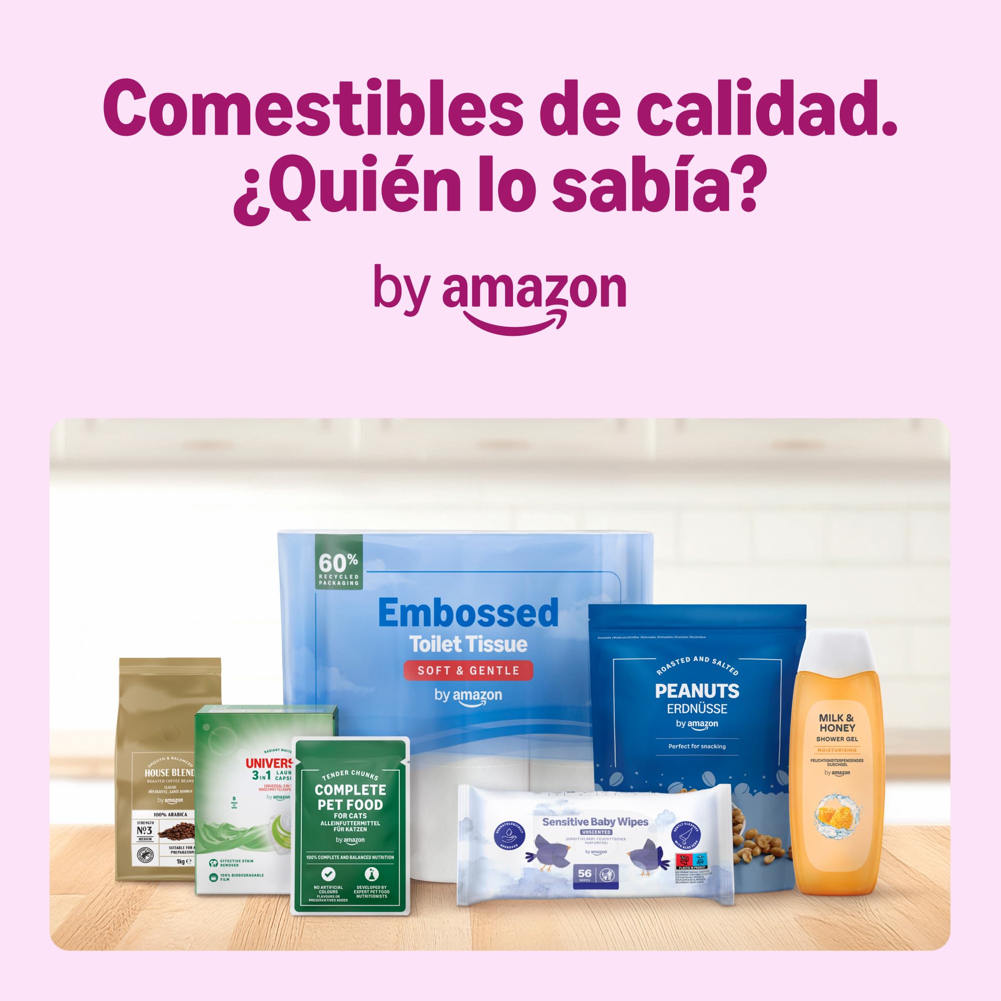 by Amazon Papel Higiénico Ultrasuave, 4 Capas, 9 Rollos (1 Paquete de 9), 160 Hojas por Rollo, Certificado FSC