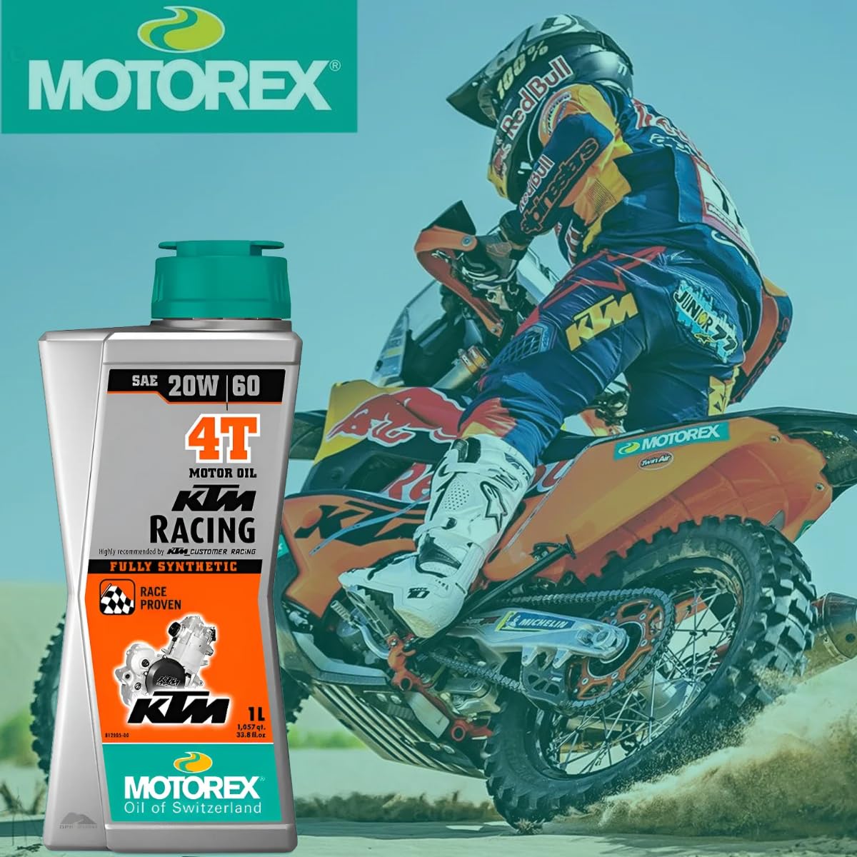 MOTOREX - Huile Moto Compatible KTM RACING 4T 20W60 1Litre