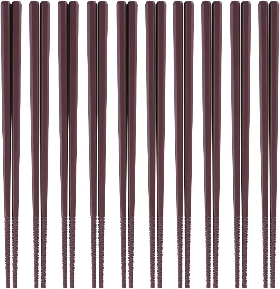 Wakaizumi Lacquerware H-69-33 Commercial Eco Chopsticks (SPS) 9.0 inches (22.7 cm), Noodle King Chopsticks, Rose Brown, Set of 10