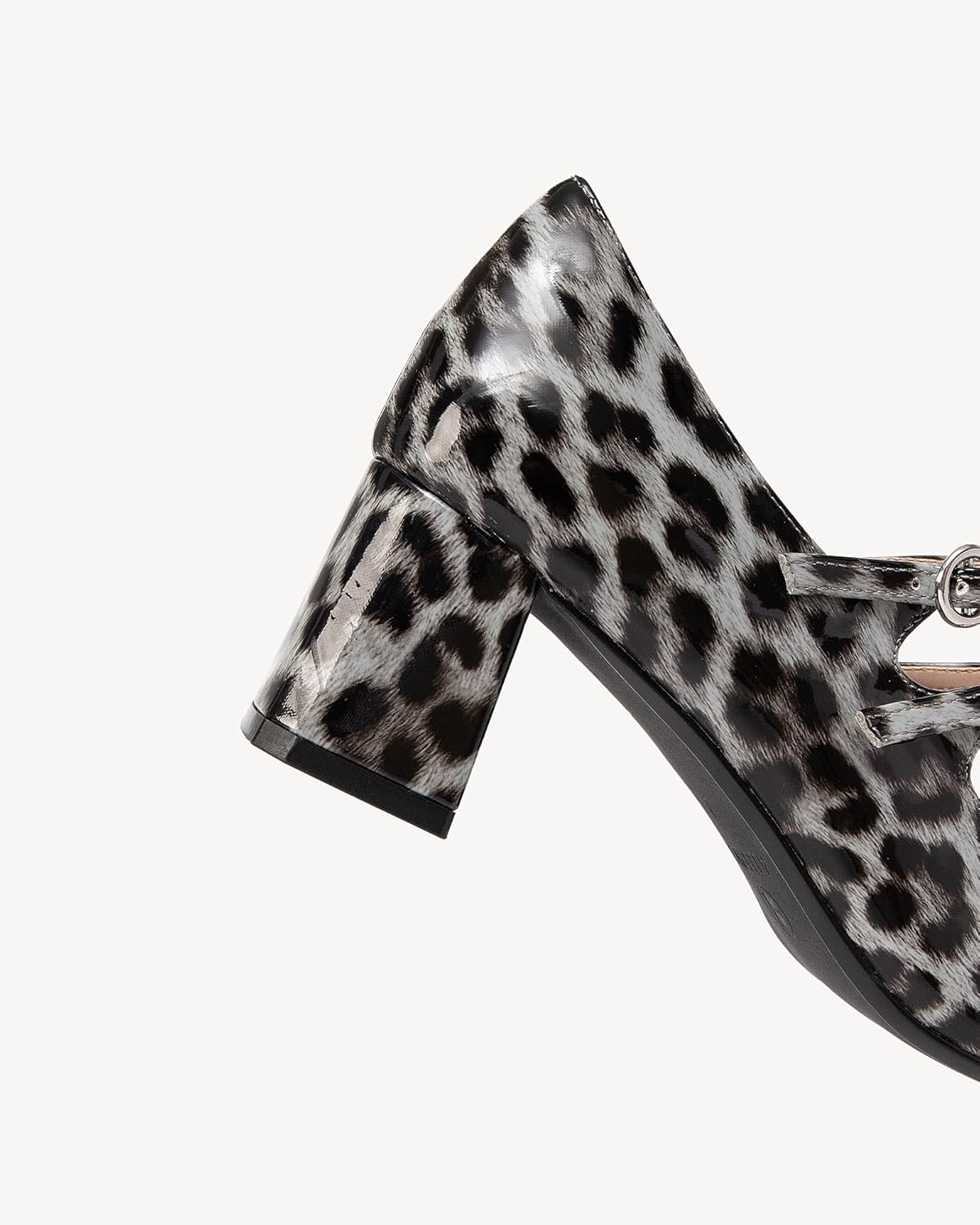 NEWBELLA Women's Mary Jane Pumps - Vintage Patent Leather Dress Shoes with Double Strap, Round Toe & 2" Chunky Heel for Office/Wedding - Image 6