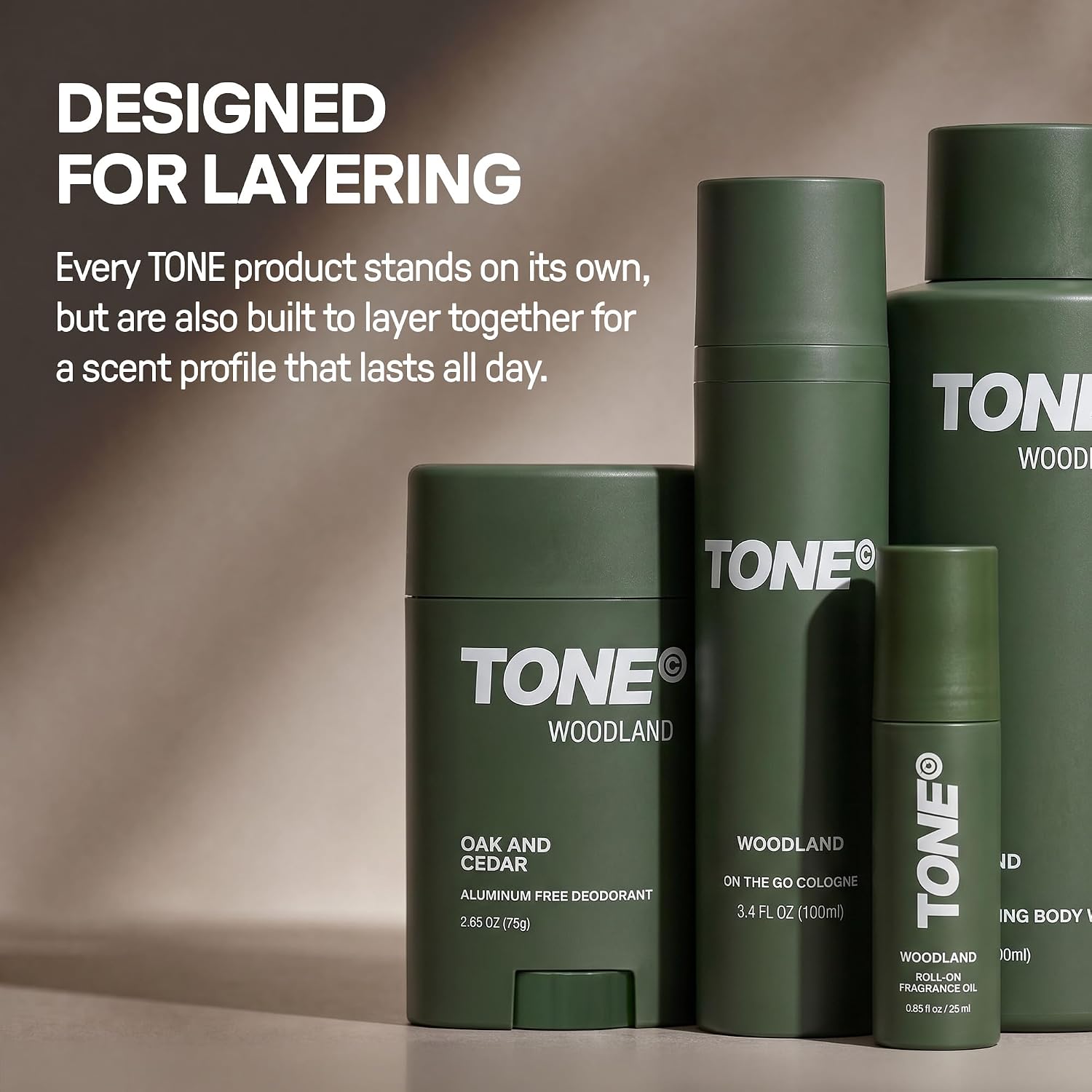 TONE Woodland Aluminum Free Deodorant for Men & Women, 48-Hour Odor Protection, Paraben Free Formula, Dermatologist-Tested, 2.65 oz image 5