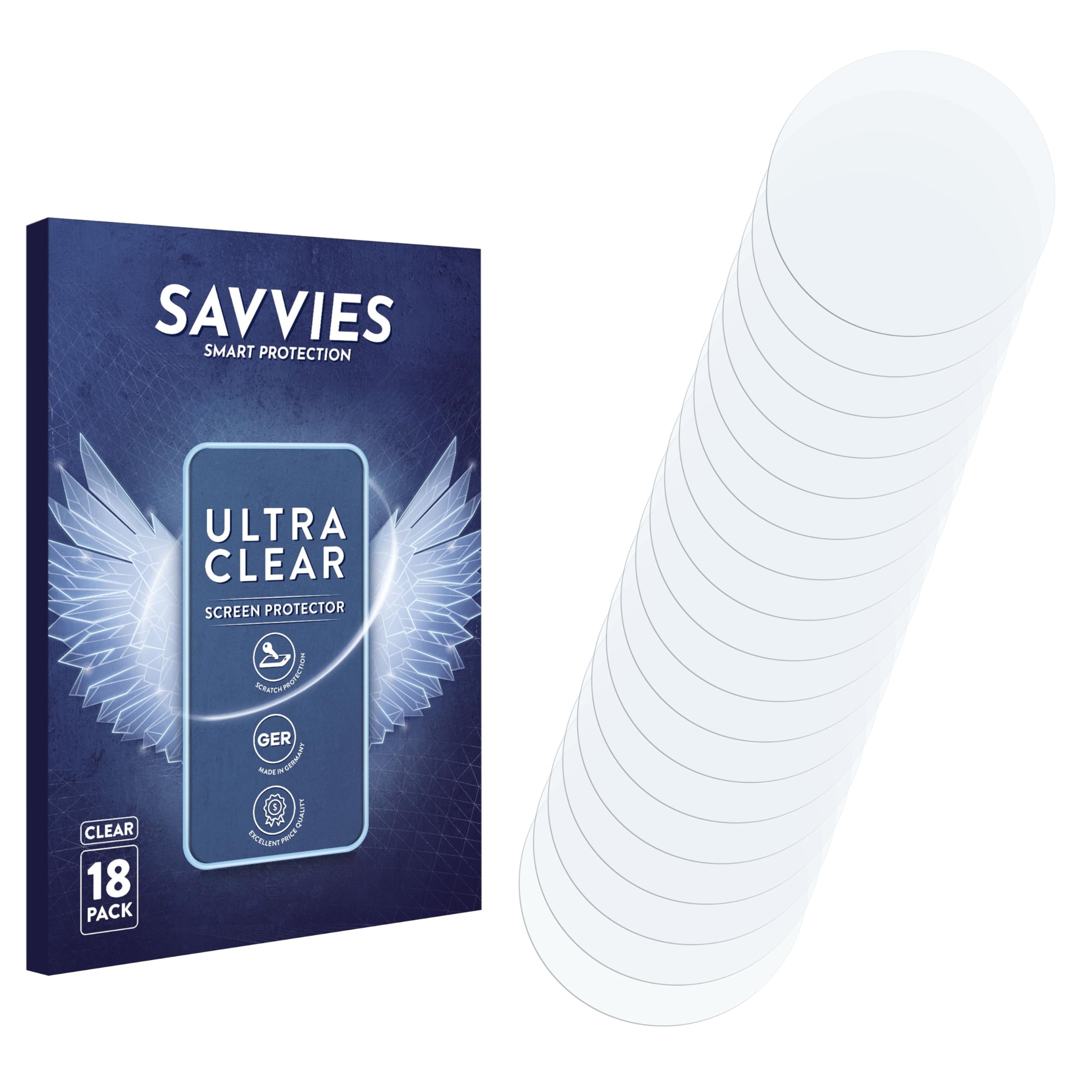 savvies Screen Protector for Citizen Pilot AS2031-57E (44 mm) Protection Film Clear 18-Pack