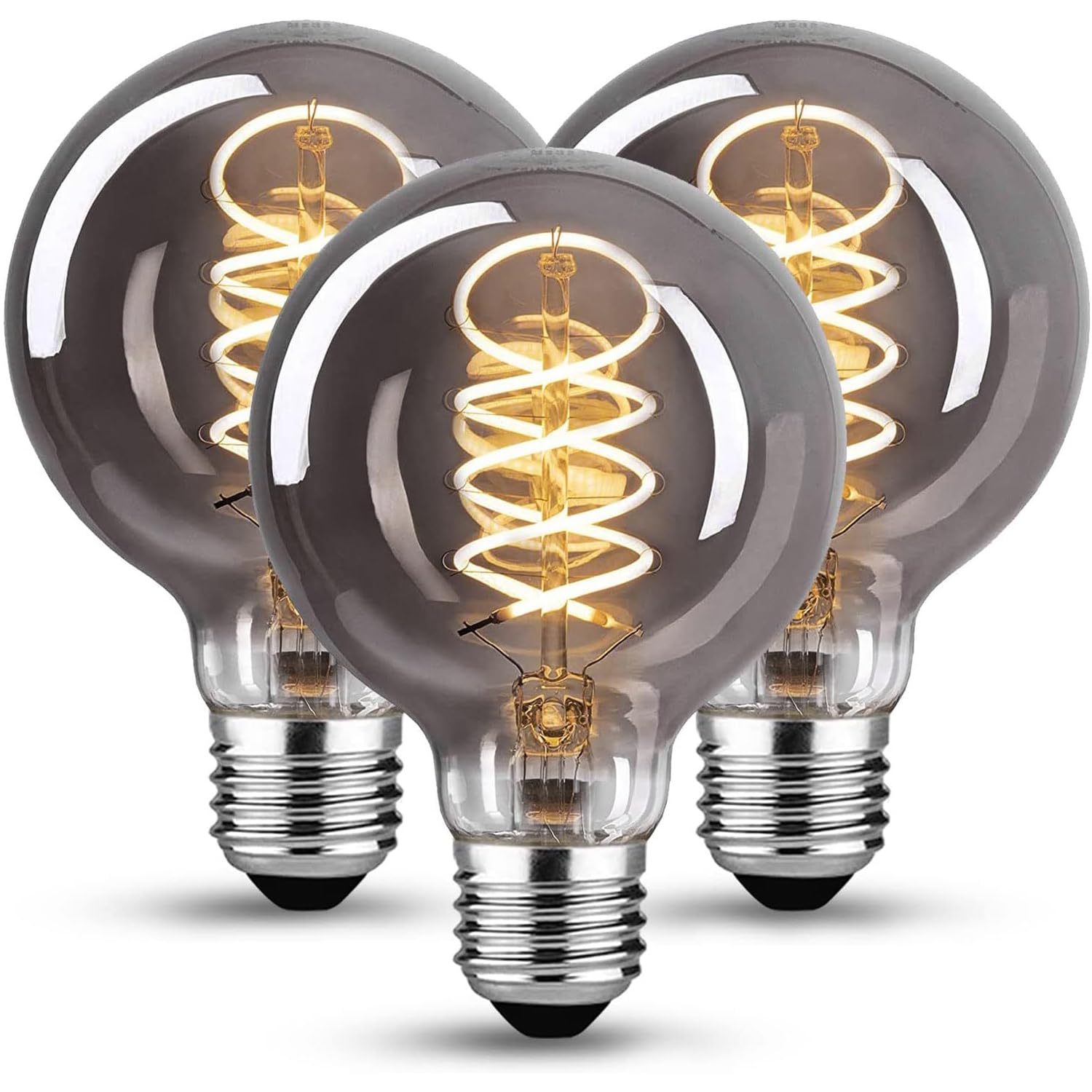 Lampadine LED Vintage E27 Dimmerabili | 8W, Bianco Caldo 2700K, 1100lm | Confezione Da 4, ST64 Vetro Trasparente