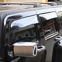 Vista 6 de Fit Hummer H3 - Protector de lluvia para ventana, visor de ventilación con cinta adhesiva, deflector de ventana lateral, viseras de ventilación