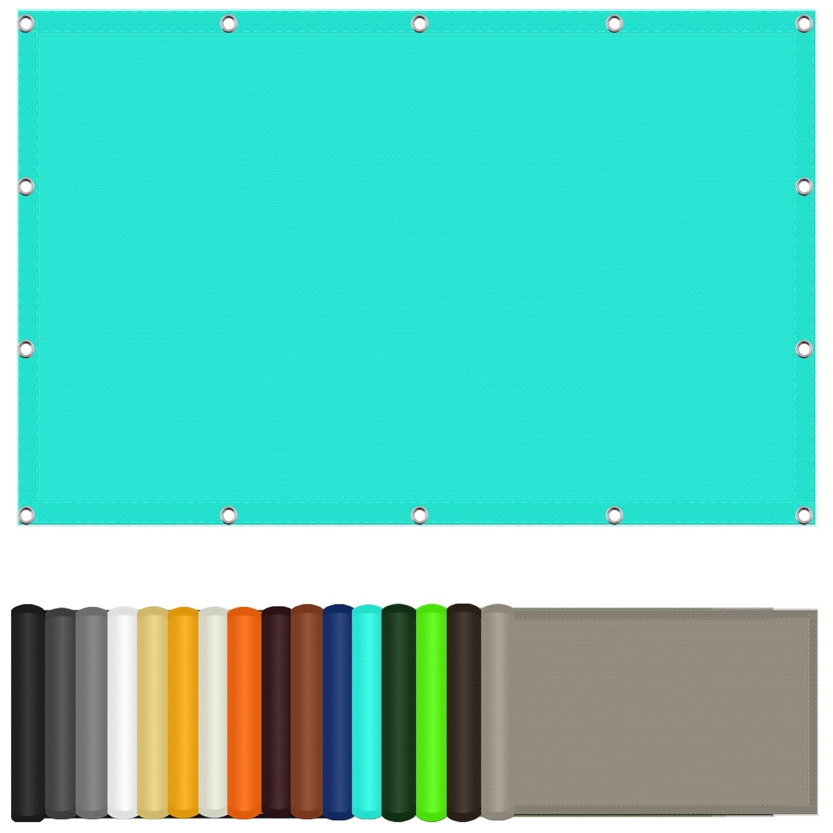 Voile d'ombrage rectangulaire bleu ciel 120x260 cm imperméable pour jardin