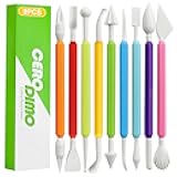 CeroDimo 9 Pack Clay Sculpting Tools Set Double End Pottery Modeling Tools Clay Carving and Shaping Tools Air Dry Clay Tool Kit for DIY Craft Projects Polymer Clay Tools Assorted Colors