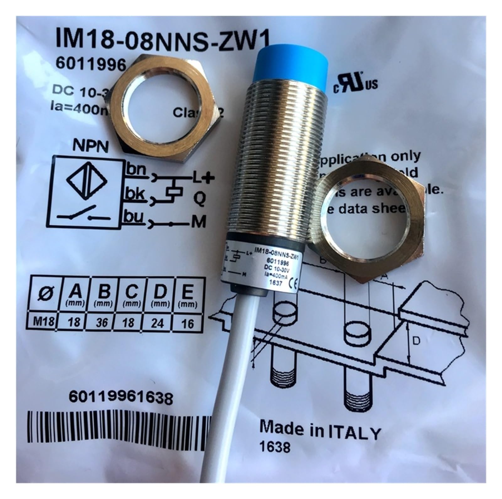NACODLUL IM18-08NNS-ZW1 IM18-08BNS-ZW1 IM18-08NPS-ZW1 Photoelectric Switch Switching Transducer(IM18-08BNS-ZW1 NPN)