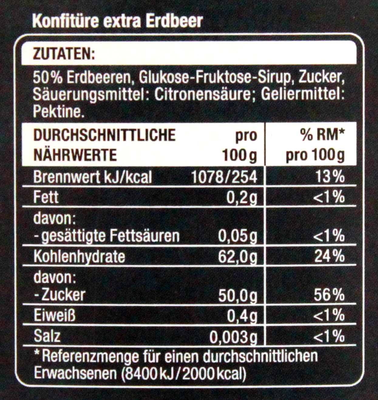 Premium Line Konfitüre Extra Edbeere, (1 x 12,5 kg Eimer)