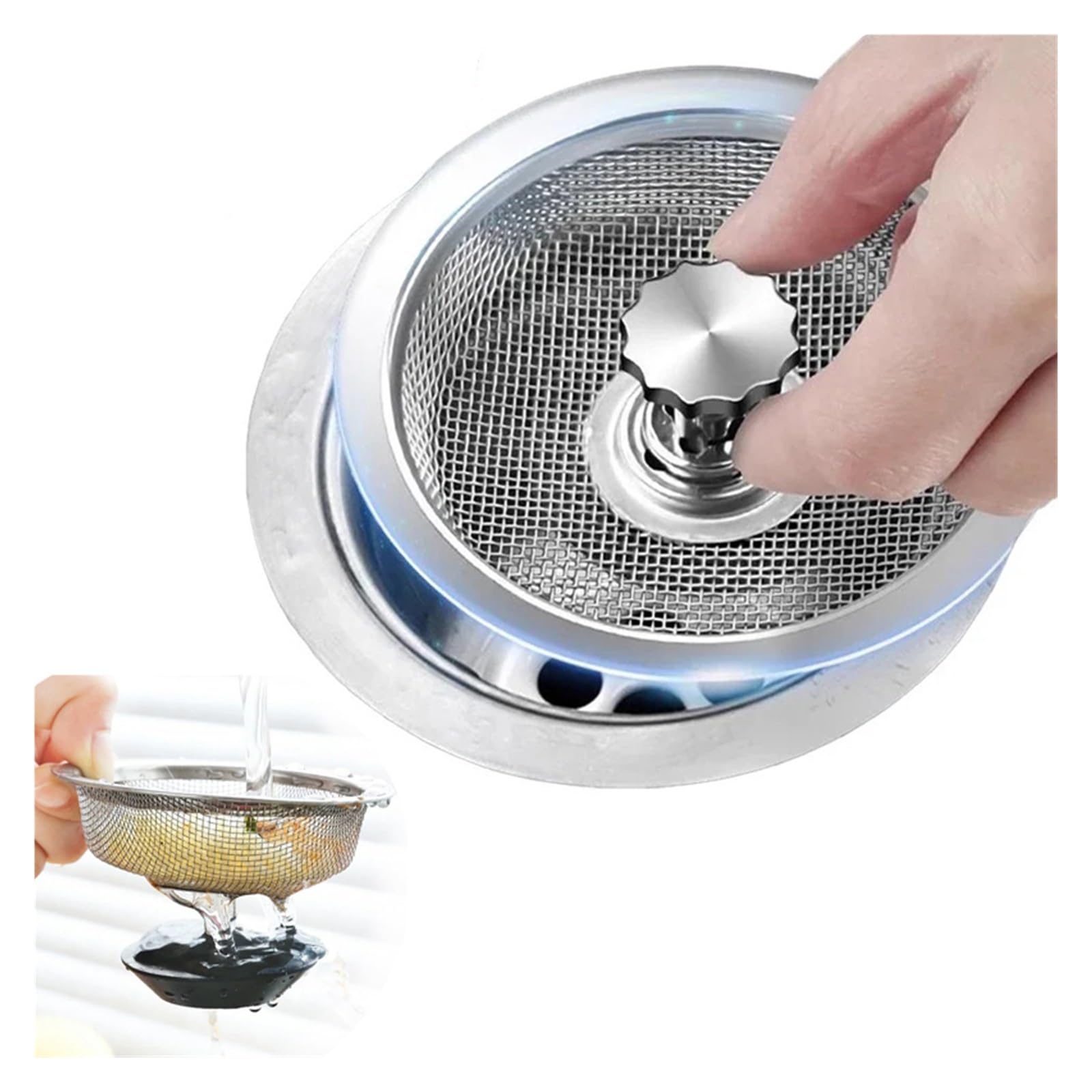 Filtro de acero inoxidable for fregadero de cocina, 1/2/10/30/100/200 Uds.
