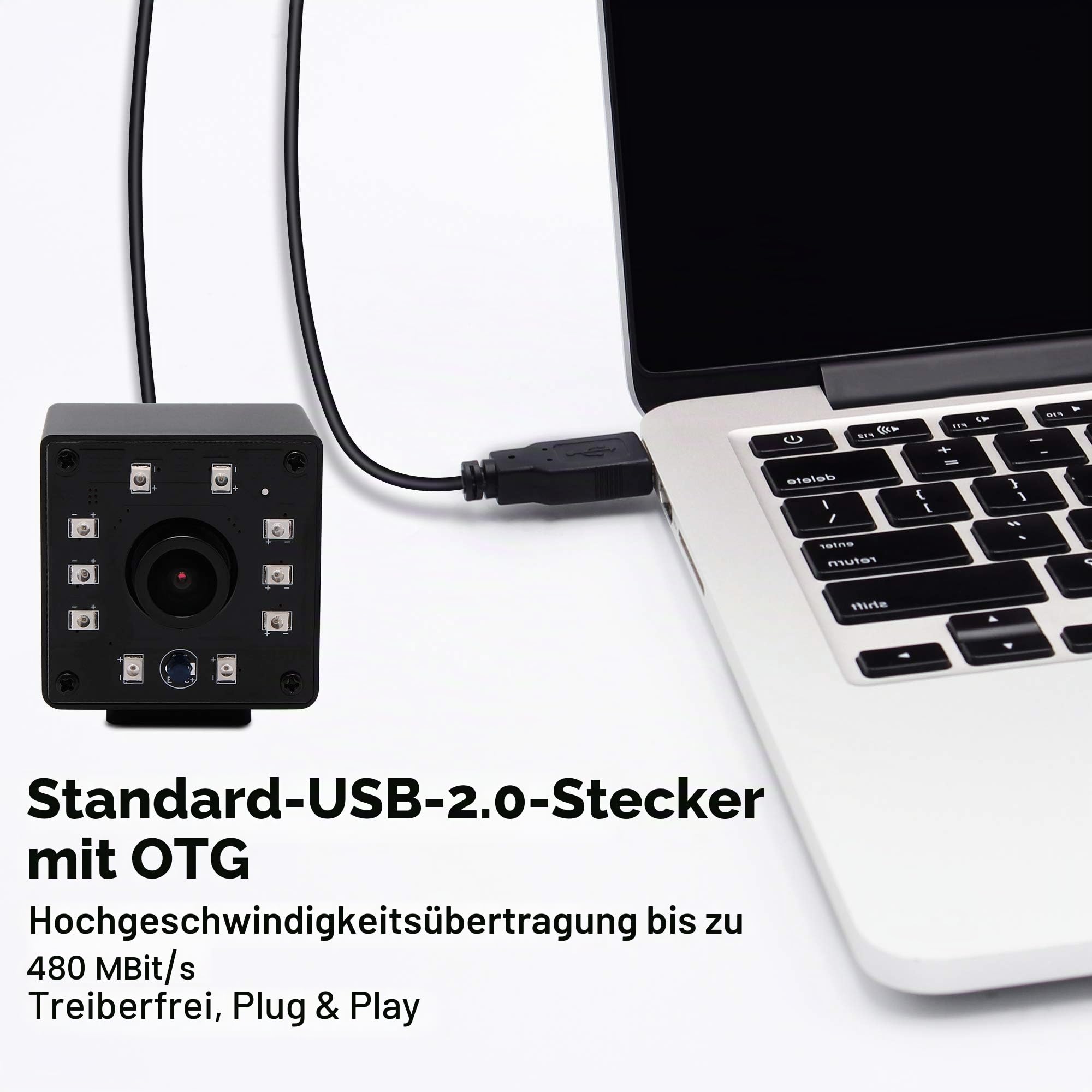 Svpro 1080P USB IR Infrarot Nachtsicht Kamera OV2710 Mit IR-Cut HD Webcam - Kleine Box UVC Überwachungskamera für PC, Laptop