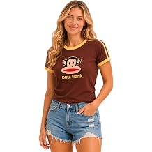 Paul Frank Womens Cotton Blend Short Sleeve Graphic Baby Tee