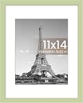 upsimples 8x10 Picture Frame, Display Pictures 5x7 with Mat or 8x10 Without Mat, Wall Hanging Photo Frames, Black