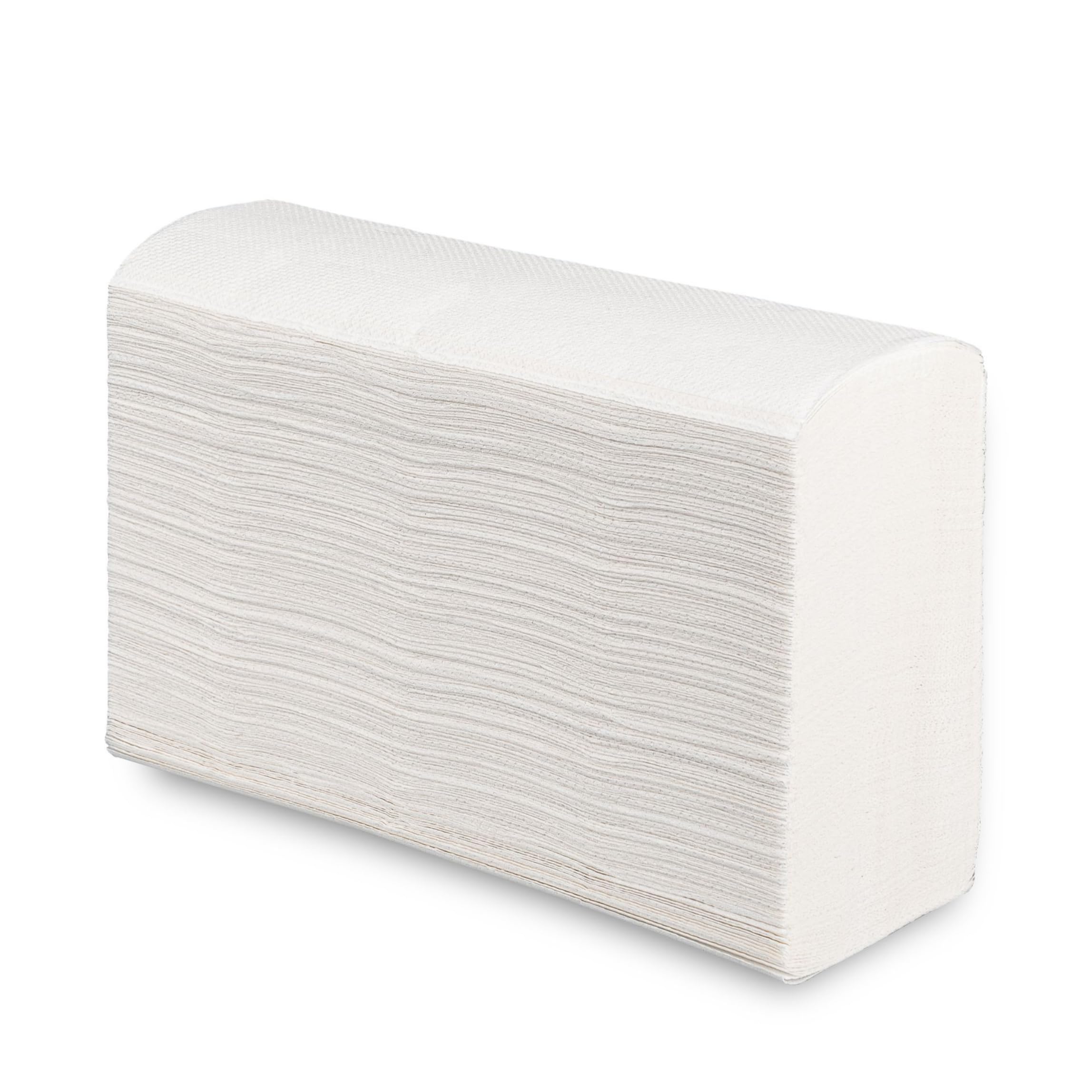 Papierhandtücher N-Falz für Spender | 2-lagig, 21x23cm | 3200 Blatt | 100% Zellstoff, Hochweiß | saugstark, reißfest & weich |Optimal für N-Falz (INTERFOLD bzw. MULTIFOLD) Handtuchspender