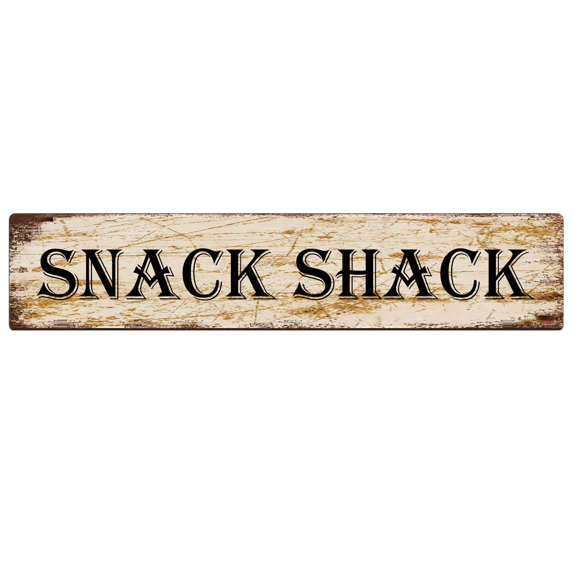 Snack Shack Vintage Tin Signs Art Plaque Aluminum for Bedroom Kitchen Garden Wall Pub Club Coffee Hanging Decor 4x16 Inch